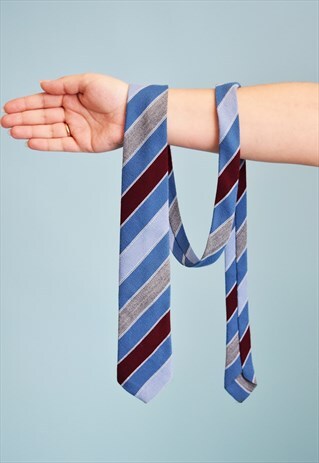VINTAGE 70'S RETRO TAPESTRY WOVEN MOD PATTERN TIE