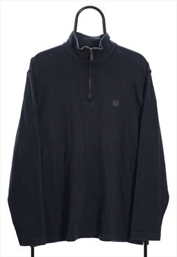 Chaps Ralph Lauren Vintage Navy 1/4 Zip Sweatshirt