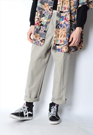 VINTAGE 90S BEIGE MINIMALIST PANTS