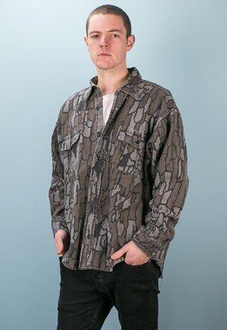 VINTAGE TREBARK REALTREE CAMO HEAVY DUTY SHIRT