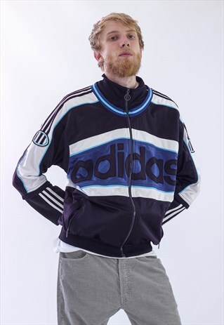 RARE VINTAGE MENS ADIDAS TRACK TOP SUIT TEAM BIG LOGO JACKET