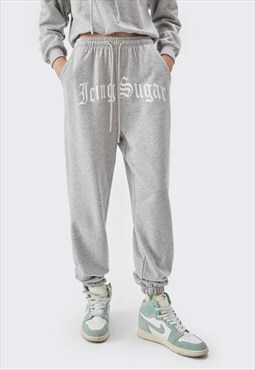 Miillow casual loose letter print trousers