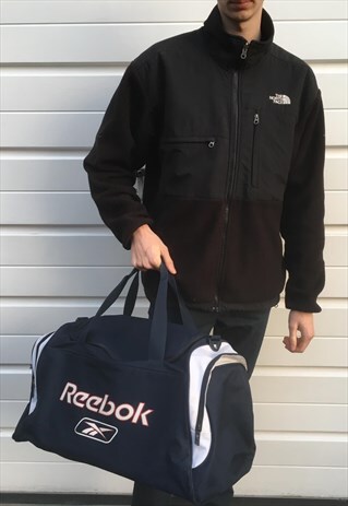 UNISEX VINTAGE 80S 90S BLUE REEBOK GYM BAG DUFFLE WEEKEND