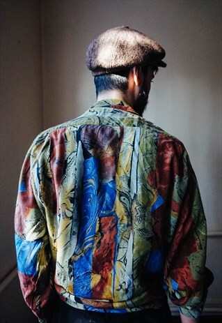 VINTAGE ABSTRACT PATTERNED COLORFUL SHIRT
