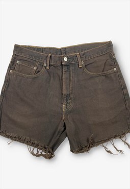 Vintage Levi's 550 Cut Off Denim Shorts Brown W34 BV20340
