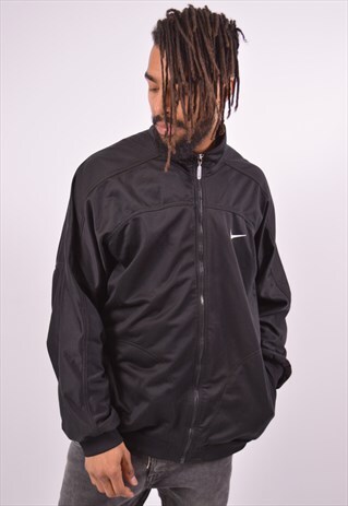 VINTAGE NIKE TRACKSUIT TOP JACKET BLACK