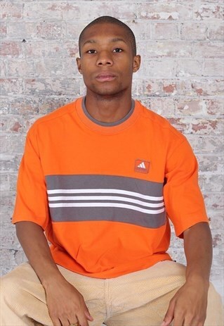 VINTAGE ADIDAS LOGO T-SHIRT ORANGE