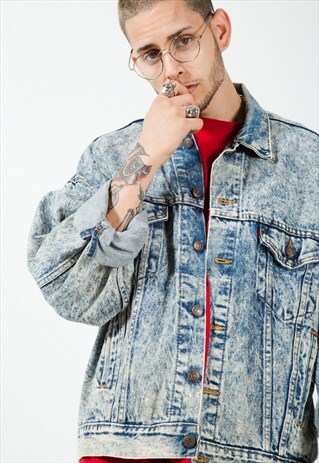VINTAGE 80S ORIGINAL LEVI'S DENIM TRUCKER JACKET / 7502