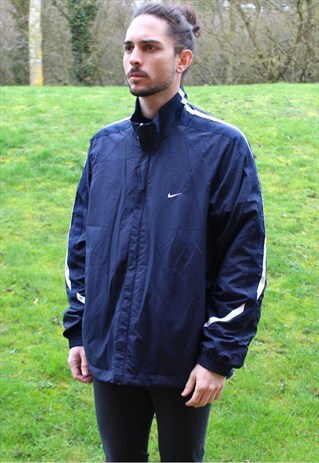 VINTAGE 90S NIKE ZIP JACKET COAT - RAVE RETRO - FESTIVAL