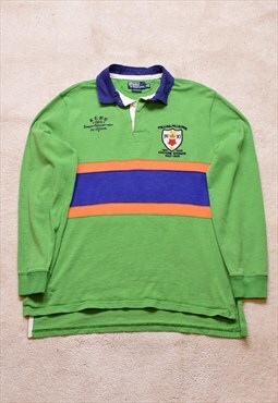 Vintage Polo Ralph Lauren Green Rugby Polo Top
