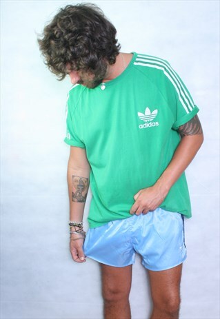 ADIDAS LIGHT BLUE VINTAGE 80'S SPRINTER SHORTS