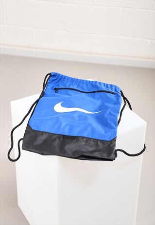 Vintage Nike Drawstring Bag in Blue Sports Gym Backpack