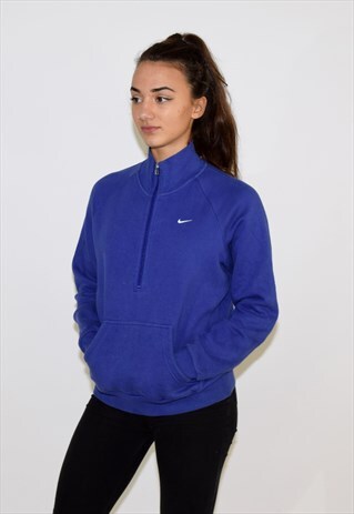 VINTAGE 90S PURPLE NIKE FULL ZIP SWEATSHIRT JUMPER