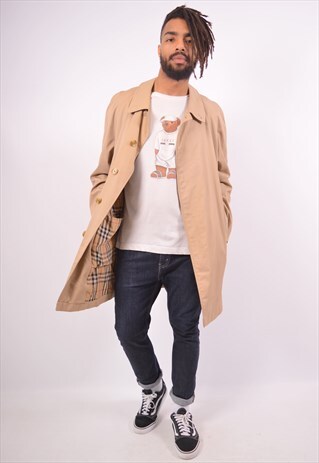 VINTAGE BURBERRYS' BALMACAAN COAT BROWN