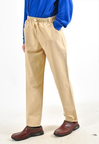 VINTAGE 90'S TROUSERS IN BEIGE