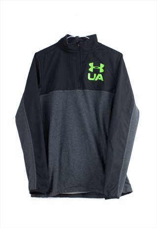 VINTAGE 1/4 ZIP UNDER ARMOUR SWEATSHIRT IN BLACK M