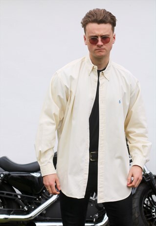 RALPH LAUREN BLAKE VINTAGE CREAM SHIRT