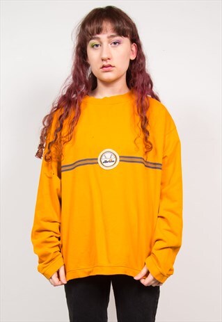 ELLESSE VINTAGE 90'S ORANGE LIGHTWEIGHT SWEATSHIRT