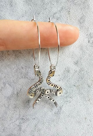 MINI SNAKE HOOP EARRINGS
