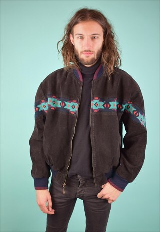VINTAGE 90'S SUEDE BOMBER JACKET