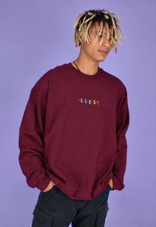 G&G UNISEX BURGUNDY ORIGINAL GG SWEAT EM