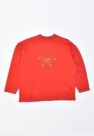 VINTAGE 90'S SWEATSHIRT JUMPER RED
