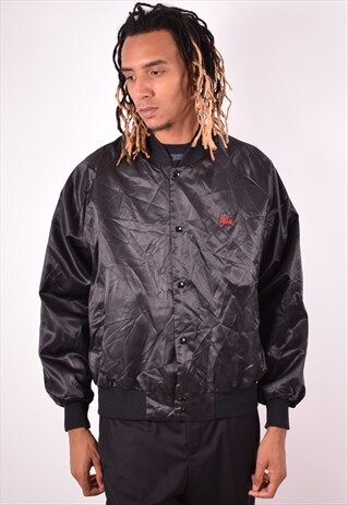 MENS VINTAGE VARSITY JACKET XXL BLACK 90S