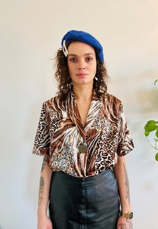 ANIMAL PRINT BLOUSE