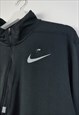 VINTAGE NIKE SWEATSHIRT QUARTER ZIP IN BLACK L