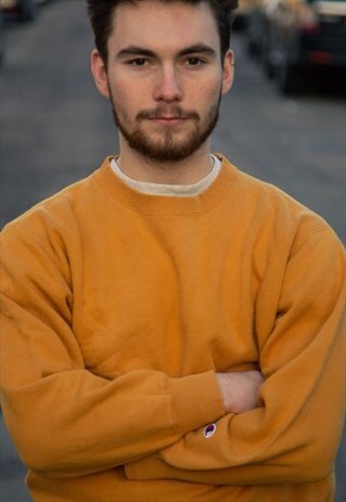 CHAMPION SWEATSHIRT IN PENG GOLDEN YELLOW COLOURWAY