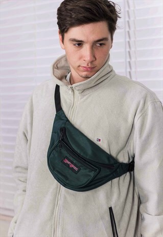 VINTAGE EASTSPORT CROSS BODY BUM BAG LOGO 90S X 3.3