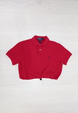 90s Polo Ralph Lauren Crop Top Red