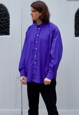 1990s vintage Ben Sherman shirt in purple