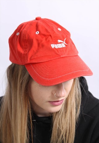VINTAGE PUMA BASEBALL CAP HAT RED