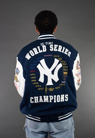 RARE Vintage 90s New York Yankees World Series Jacket | Theolesstore