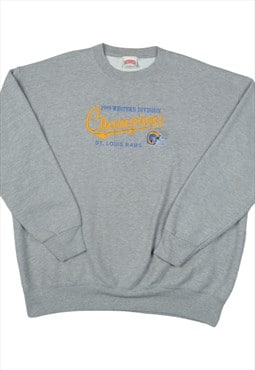 Vintage St. Louis Rams Football Team Sweater Grey XL