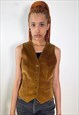 VINTAGE Y2K D&G CORDUROY BROWN VEST 
