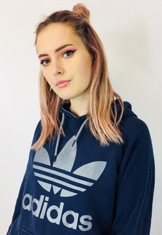 VINTAGE ADIDAS TREFOIL BLUE HOODIE