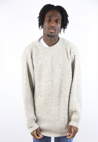 VINTAGE LEE BEIGE KNIT JUMPER