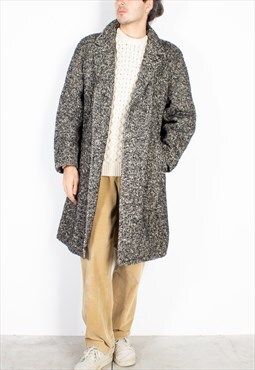 Men's Kleydung Grey Donegal Tweed Coat