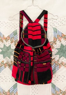Vintage 90's Woven Bohemian Hippie Backpack - ONE SIZE