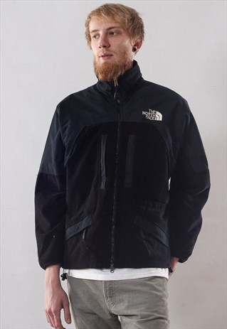 VINTAGE MENS THE NORTH FACE LOGO FLEECE FULL ZIP JACKET
