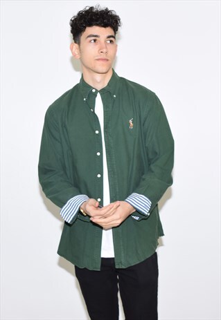 VINTAGE 90S GREEN RALPH LAUREN SHIRT