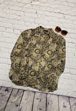 Vintage Paisley Floral Patterned Shirt