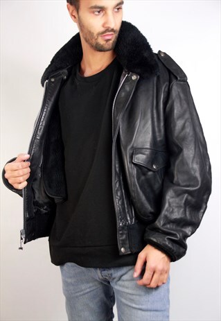 SCHOTT JACKET / LINED LEATHER JACKET / BLACK