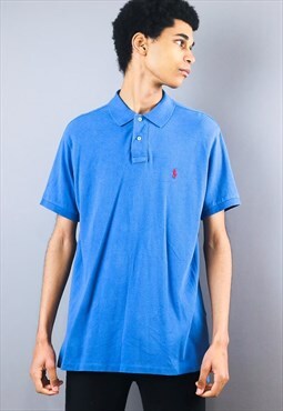 vintage blue ralph lauren polo shirt