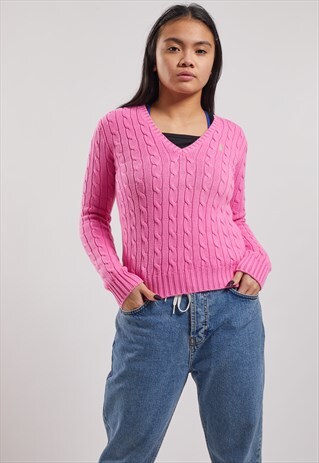 VINTAGE RALPH LAUREN KNITTED V-NECK JUMPER