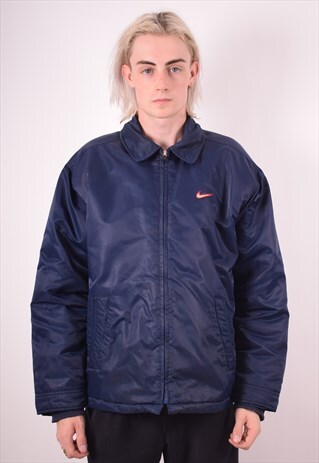 NIKE MENS VINTAGE JACKET MEDIUM BLUE 90S