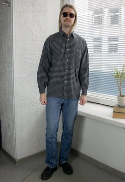 Vintage 80's Black Checked Shirt