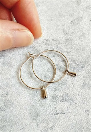 MINI DEWDROP HOOP EARRINGS